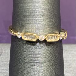 14K Yellow Gold Stackable Diamond Ring 0.17 CTW