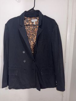 Sofia Vergara Cardigan-Black (Cheetah inside)