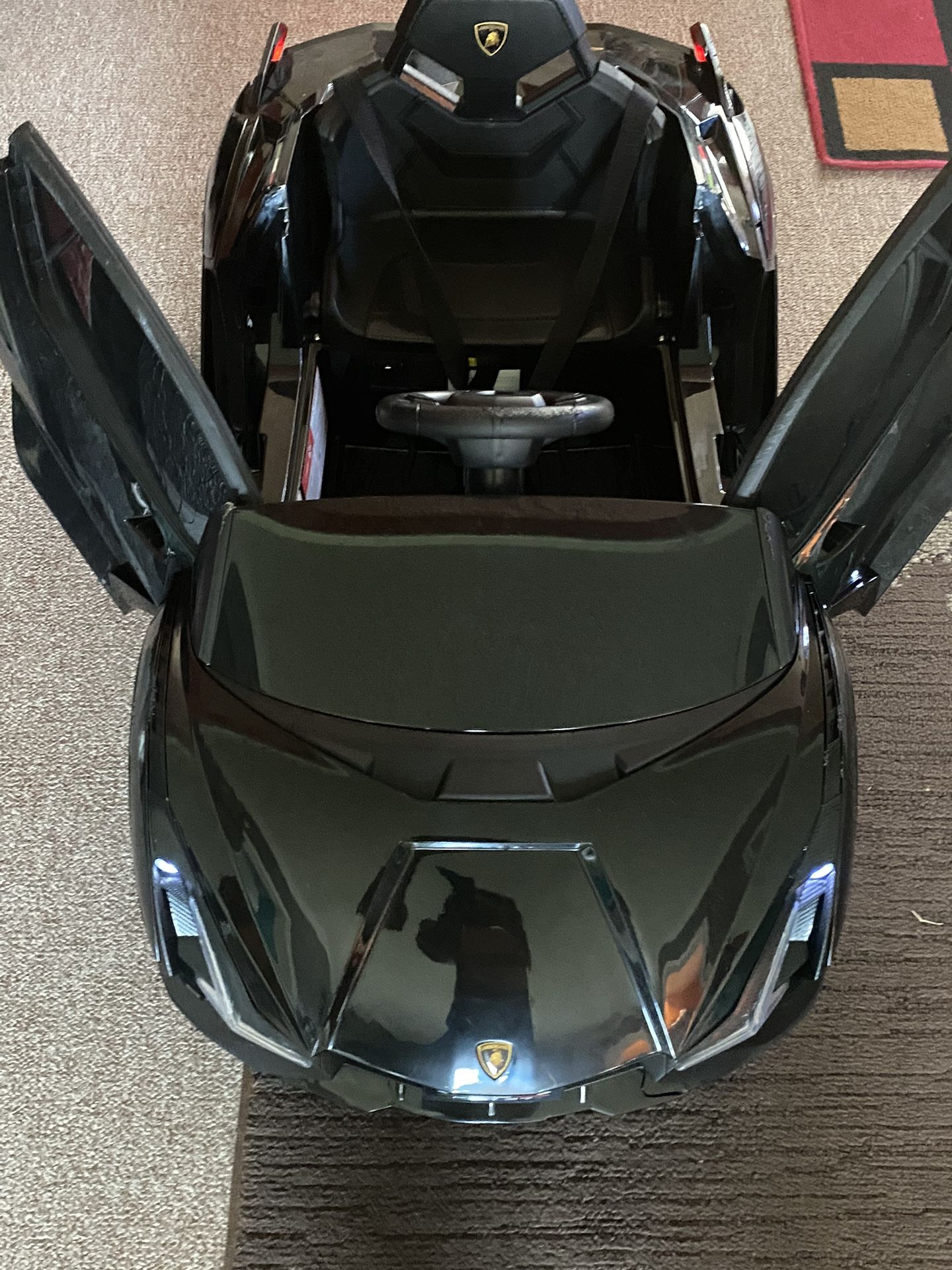Lamborghini Toy Car has Bluetooth works Perfectly Fine Ready To Ride For Any Little Boy