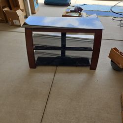 Wood And Glass Entertainment Center
