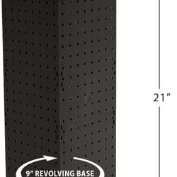 Four-Sided Revolving 8" W x 20" H Pegboard Counter Display