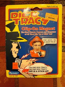 Dick Tracy 1990 Sam Catchem Clip-On Magnet Playmates Toys NIP Disney NIB