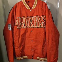 Forty Niners Button Up Satin Style Jacket