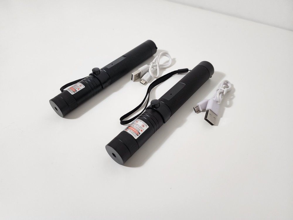 2pcs 303 USB Red Visible Beam L. Pointer Pen Focus/Zoom Light