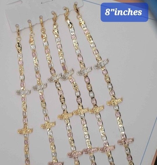 Saint Jude Bracelets Gold Plated 3-colors Price For Each 