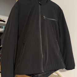 Calvin Klein Black Hooded Jacket (XL)