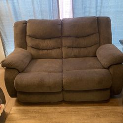 Wall Hugger Couch And Love Seat
