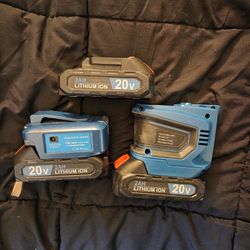 20 Volt MAKITA Batteries W/ChargIng Adapters (See Description)