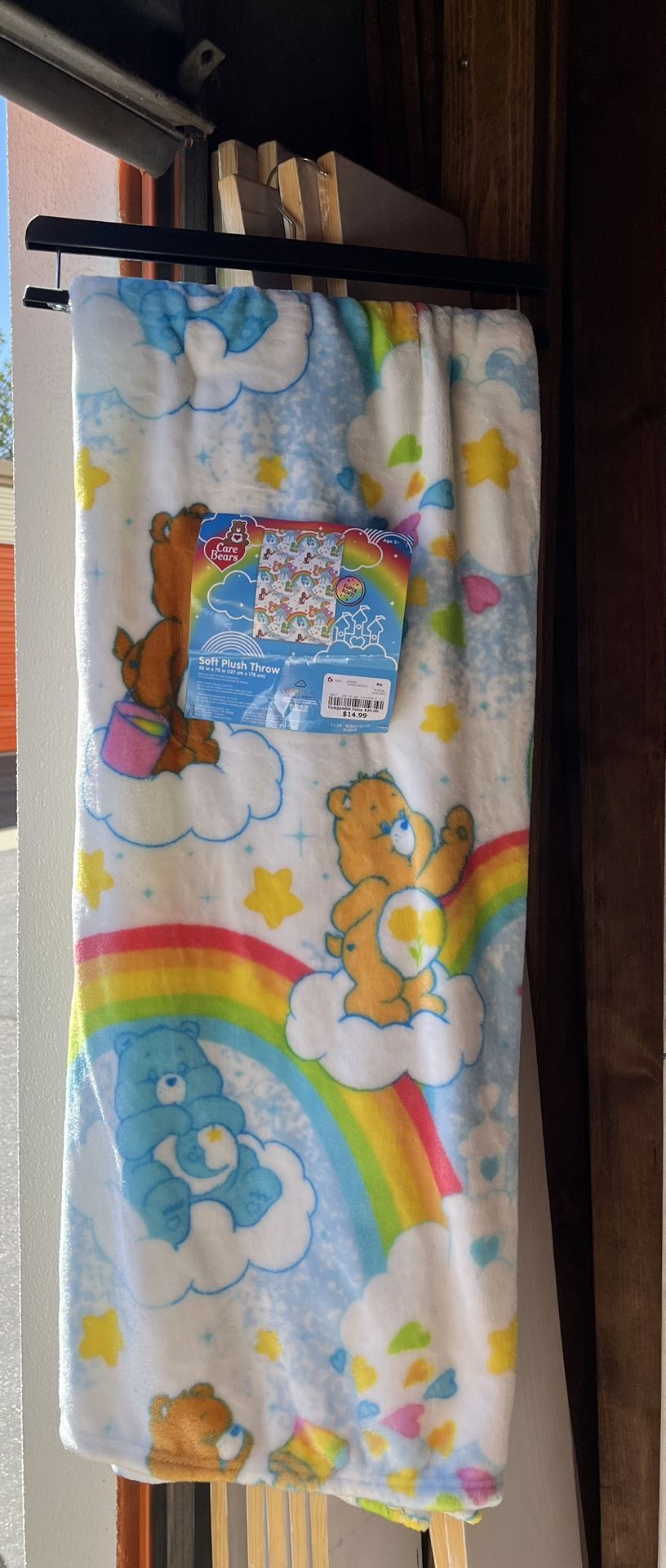 Rainbow Care Bears Throw