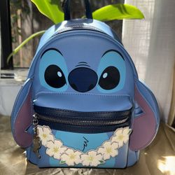 Loungefly Disney Lilo & Stitch Figural Stitch with Lei Mini Backpack