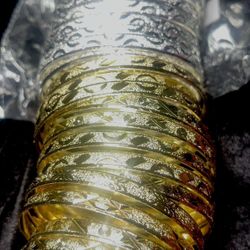 Gold Plated Silver And Gold Bangles 