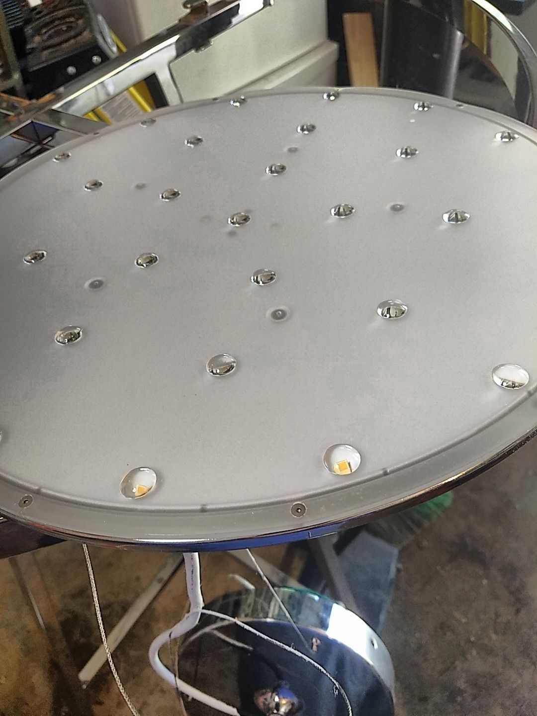 Large LED hanging light fixture