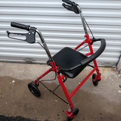 Walker With Wheels And Seat Works Great 