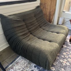 Dark Green, Bean Bag Loveseat