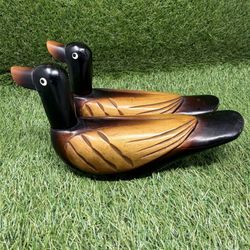 8” KOREAN WEDDING DUCKS GEESE  WOODEN GOOSE WEDDING GEESE  Hand carved