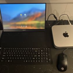 Mac Mini + Pm161q Acer Portable Screen 