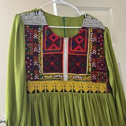 Light Green Afghani Dress