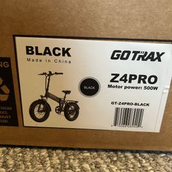 NEW Gotrax Z4 Pro Folding Fat Tire Electric E-Bike (Sealed in Box)