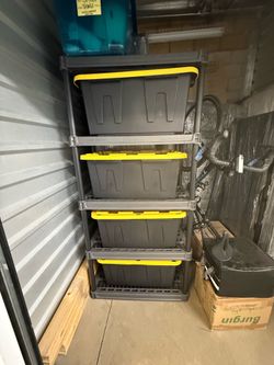 4 Tier stacking shelf unit