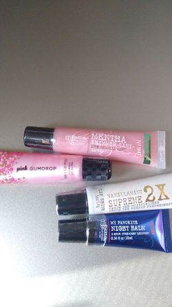 Bath & body glosess and lip moisturizers