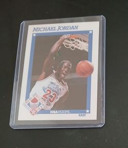 Michael Jordan All-Star card from 1991 in a hard protective case.  $10