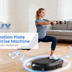 HVX Vibration Plate Exercise Machine – Bluetooth, Blue (Brand New