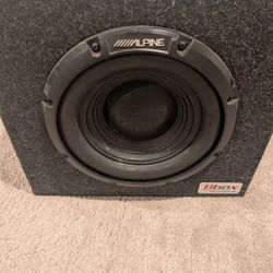 Alpine Subwoofer in Box – Loud Bass – Ready to Hook Up