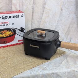 2 Electric Skillets 8.5" Personal Nonstick Pans