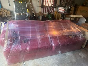 Faux suede sofa