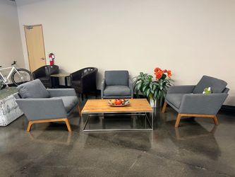 Modern Lounge Set - BoConcept Chairs & Crate and Barrel Coffee Table