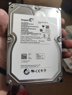 1tb seagate hard drive, wiped and clear