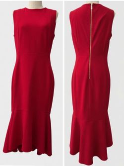 women’s Calvin Klein red mermaid dress EUC - size 8