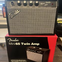 Fender Mini 65 Twin Amp & Instrument Cable Included 