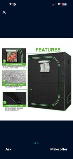 Hydroponic Grow Tent with Observation Window and Floor Tray Plant Growing  2'x4'   85 $40