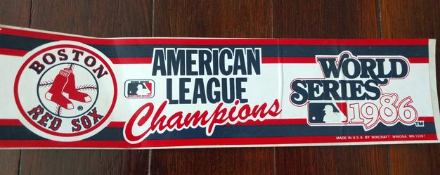 Vintage 1986 World Series Boston Red So Bumper Sticker