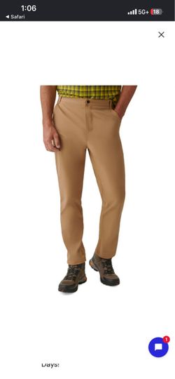 BASS OUTDOOR Mens Baxter Stretch Twill Chino Pants Antique Bronze Beige Medium