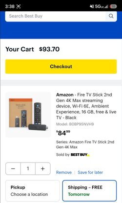 Fire TV Amazon 4k ultra Max  16GB