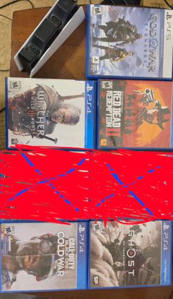 PS4/PS5 games + Charging dock. Prices below