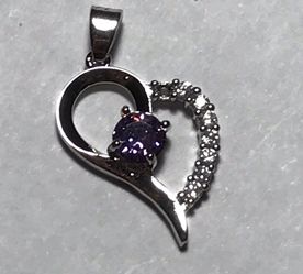 Silver amethyst pendant