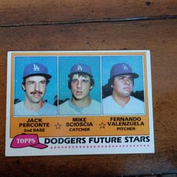 Fernando Venezuela Mike Socioscia Baseball Card Rookie