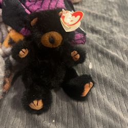 RARE TY Ivan Jointed Black Bear Plush Stuffed Animal Vintage 1993 Collectible