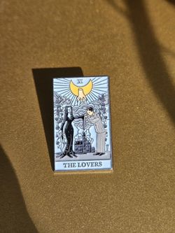 The lovers Adam’s family enamel lapel pin gothic