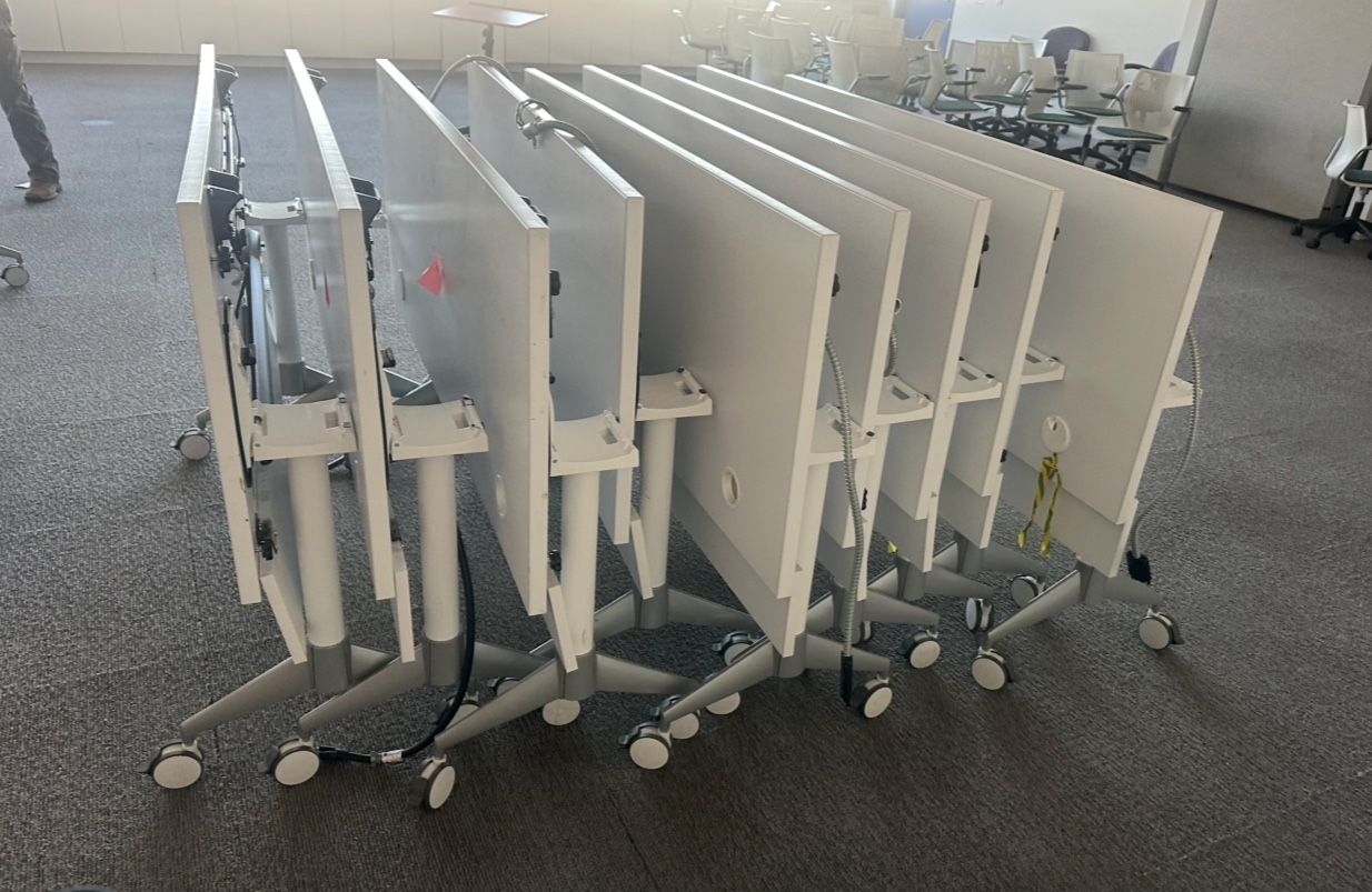 Commercial Grade Nesting Folding Flip Up Classroom Training Tables ...