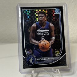 Anthony Edwards Black X-Fractor /10 Bowman Chrome