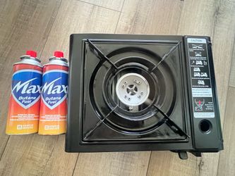 Compact portable butane gas stove