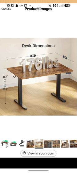 Electric wood standing desk