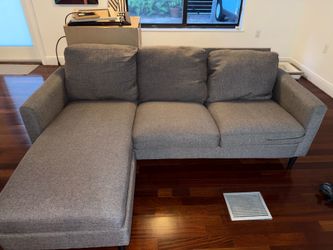 Modern Gray Modular L-Shaped Sofa – Excellent Condition