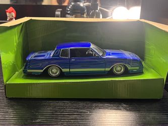 Lowrider Die-Cast Model Car Blue Custom