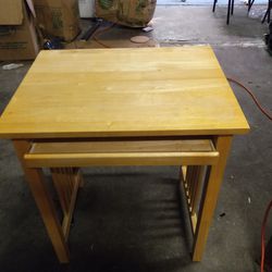 Small Table With Sliding Shelf For Keyboard