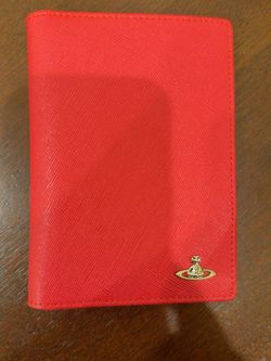 Vivienne Westwood Red Saffiano Passport Holder